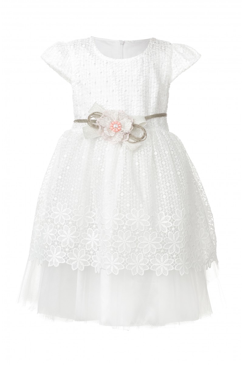 Нарядное  платье белого цвета