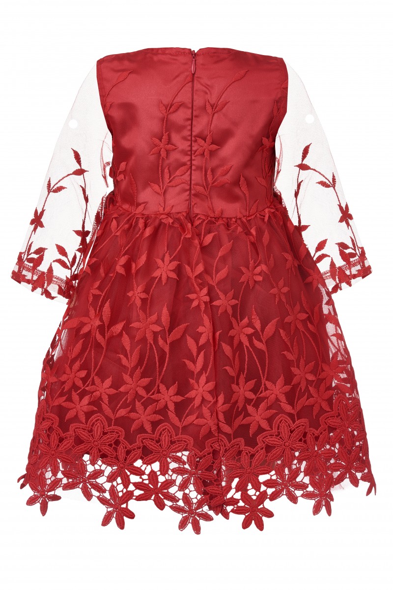 красное  платье