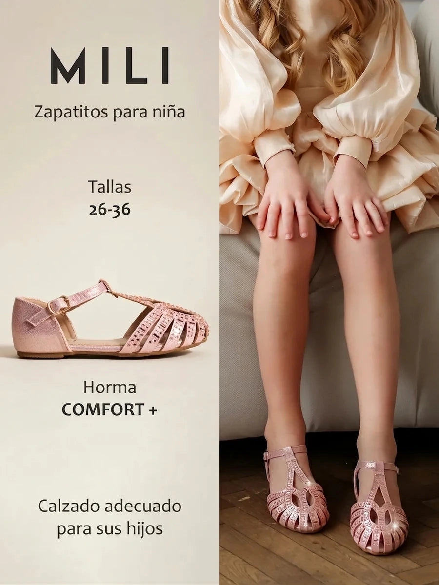 zapatos de fiesta para niña MiLi sandalias rosa con strass (1)