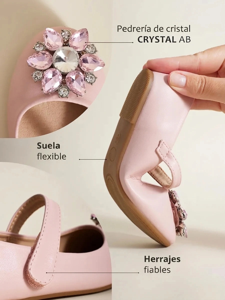 zapatos de fiesta para niña MiLi tipo salón rosa fucsia con broche (3)