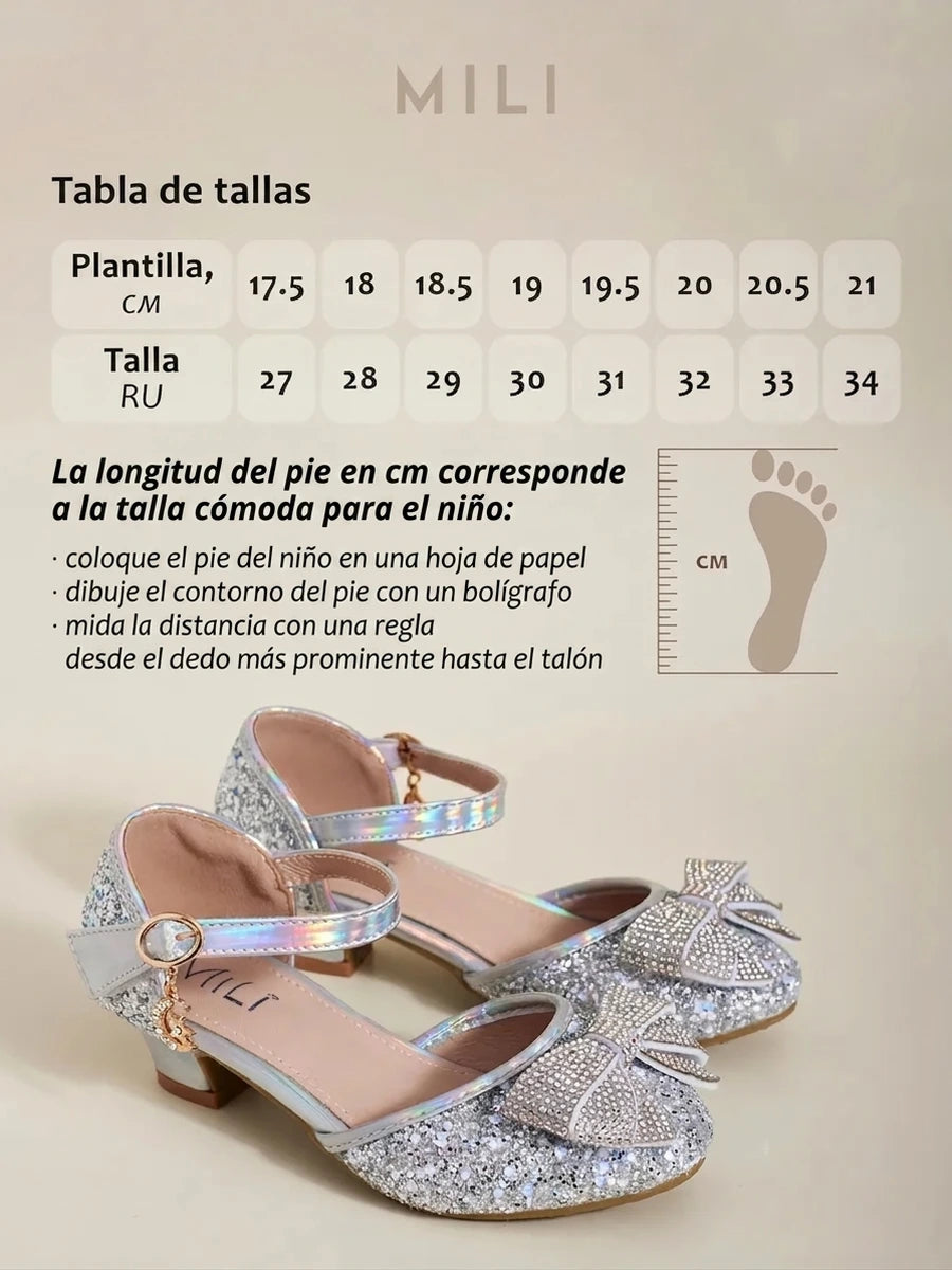 zapatos de fiesta para niña MiLi plateados con tacón y strass (4)