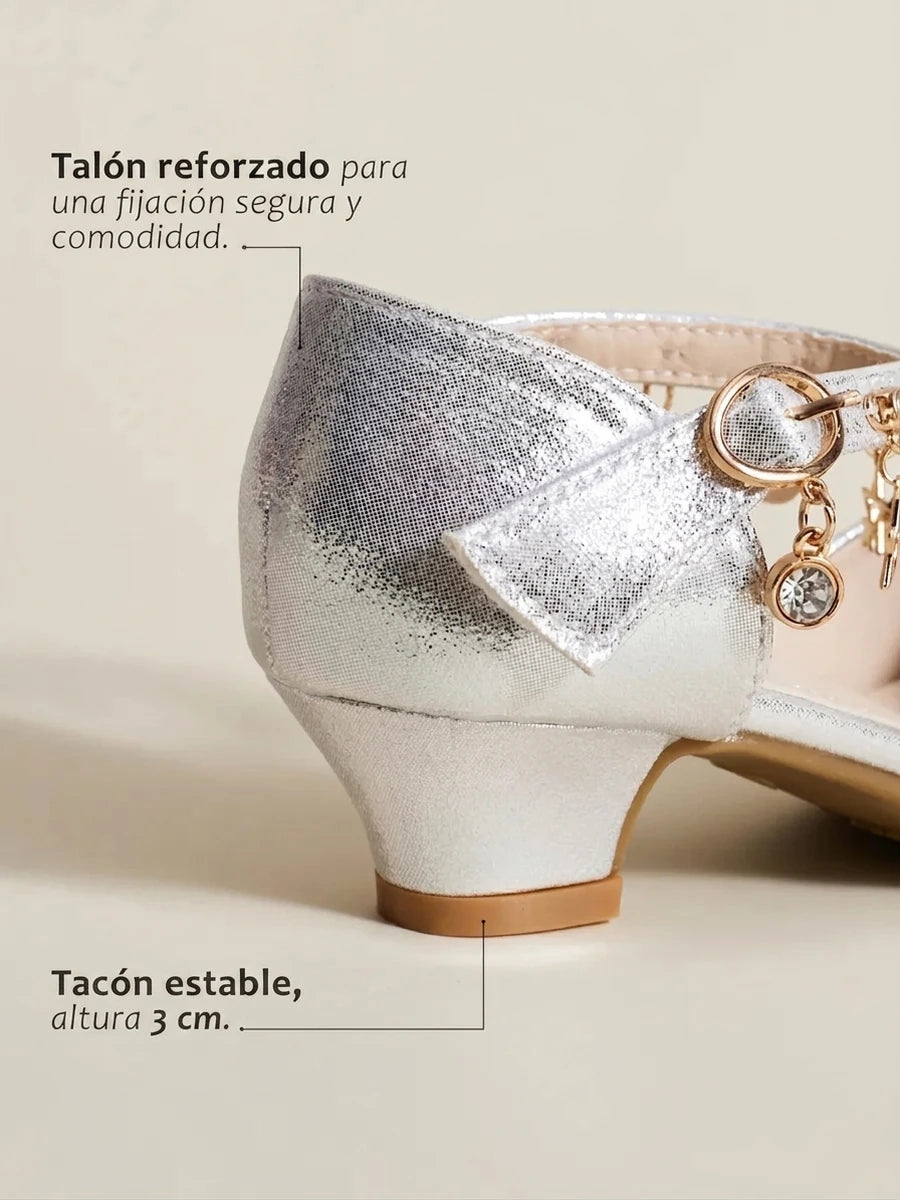 zapatos de fiesta para niña MiLi plateados con tacón y strass (5)