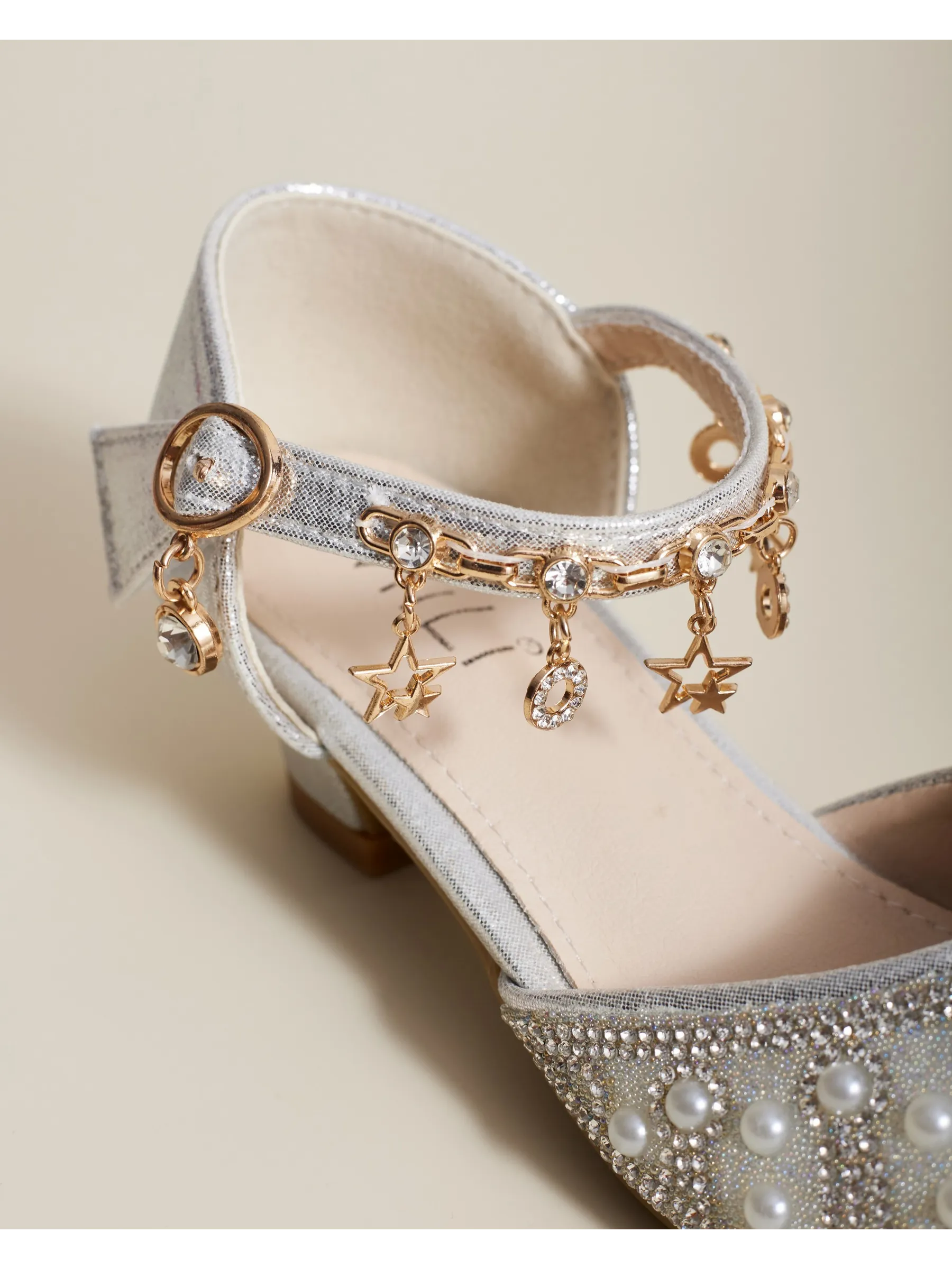 zapatos de fiesta para niña MiLi plateados con tacón y strass (6)