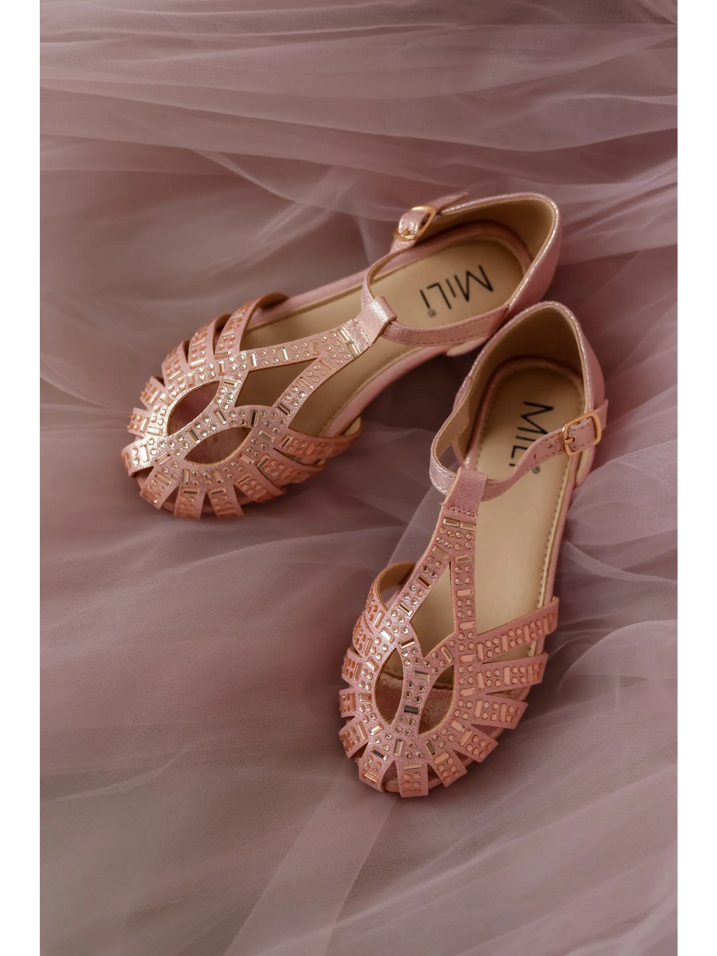zapatos de fiesta para niña MiLi sandalias rosa con strass (10)