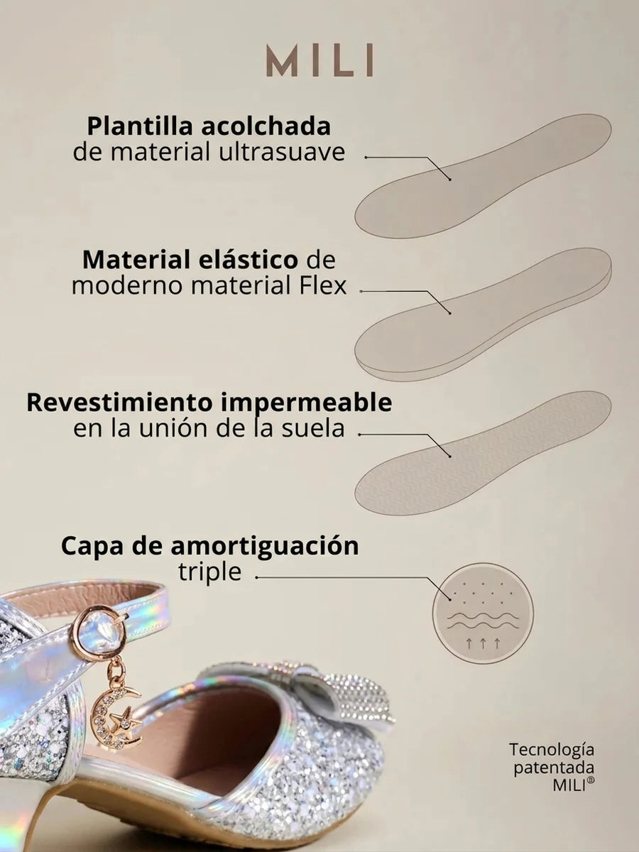 zapatos de fiesta para niña MiLi plateados con tacón y strass (12)