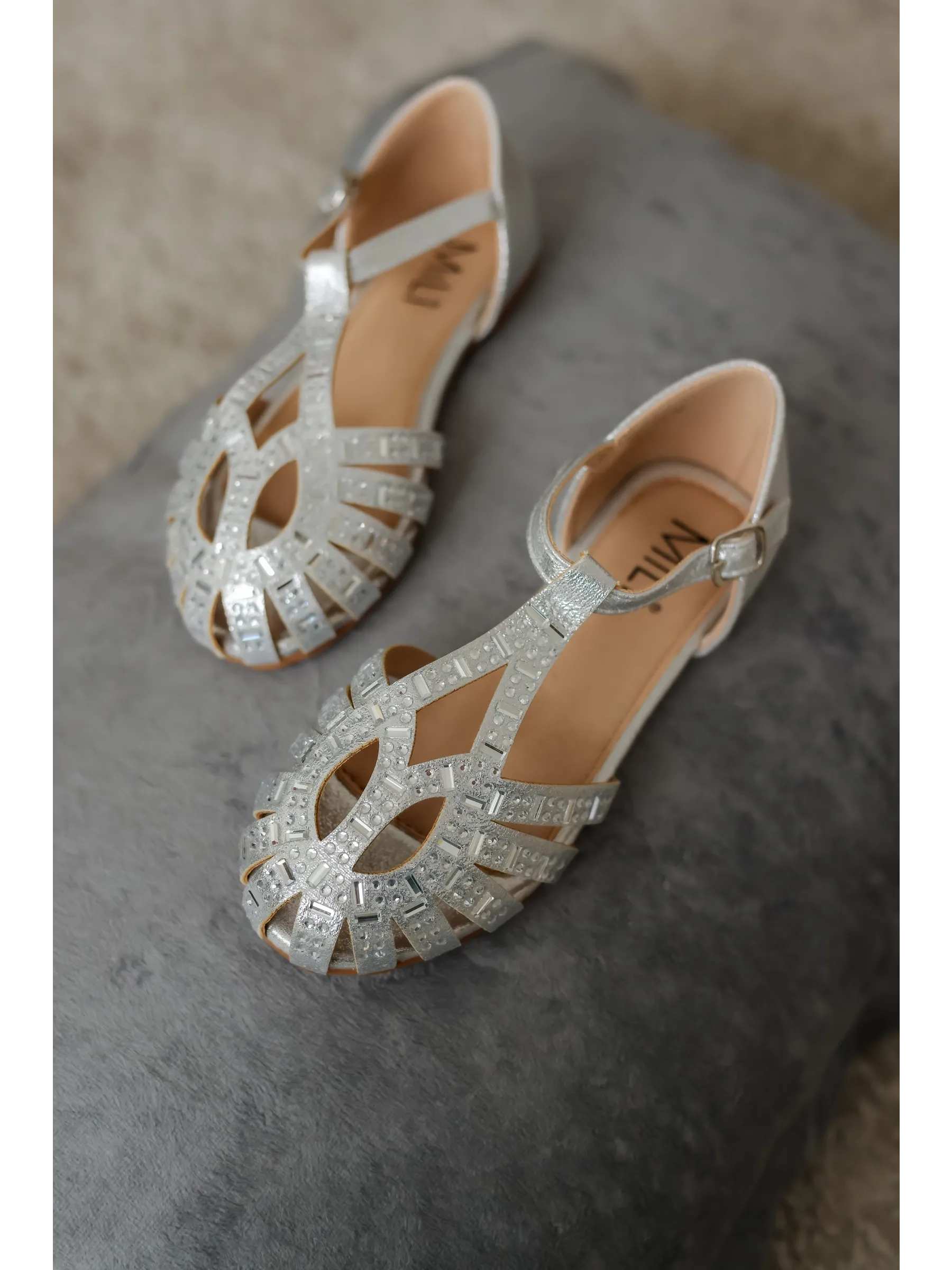 zapatos de fiesta para niña MiLi sandalia plateado con strass (12)