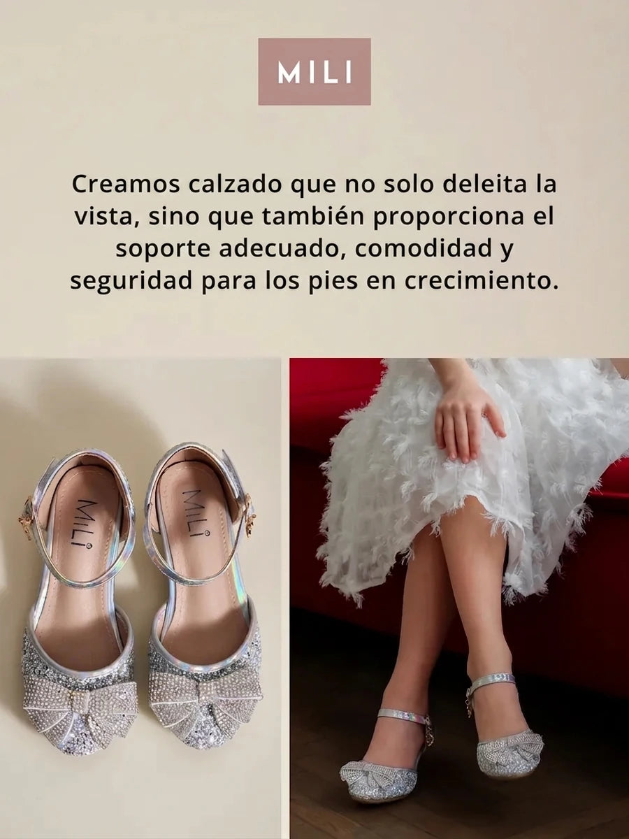 zapatos de fiesta para niña MiLi plateados con tacón y strass (13)