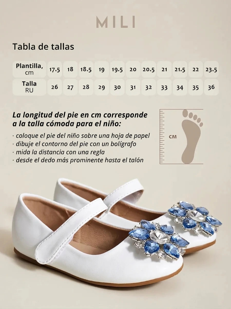 zapatos de fiesta para niña MiLi cerrados blancos con broche y strass (14)