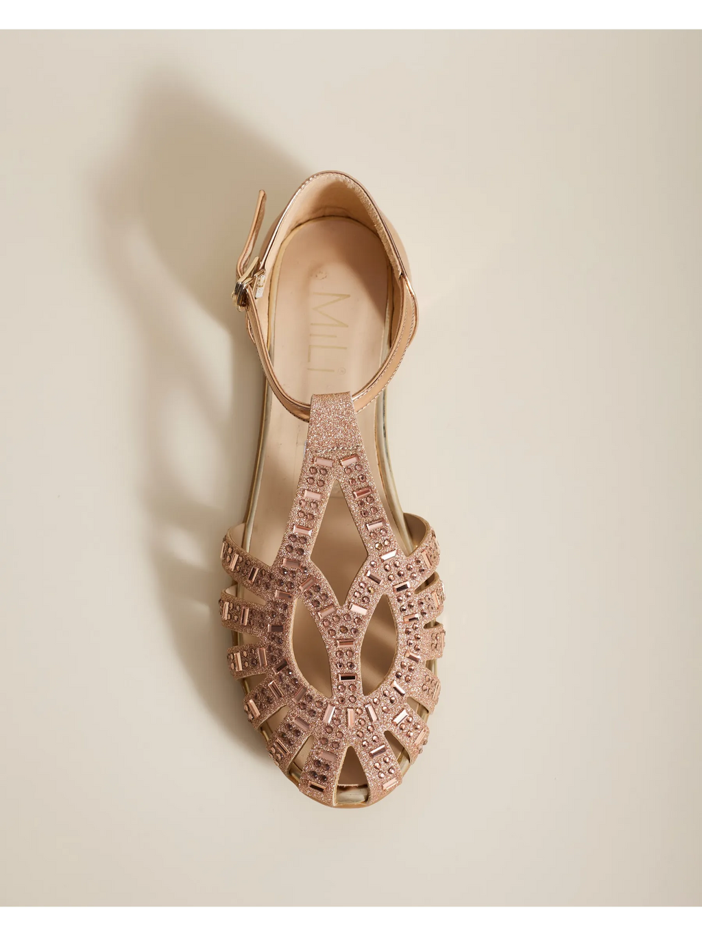 zapatos de fiesta para niña MiLi sandalias beige y dorado con strass (17)