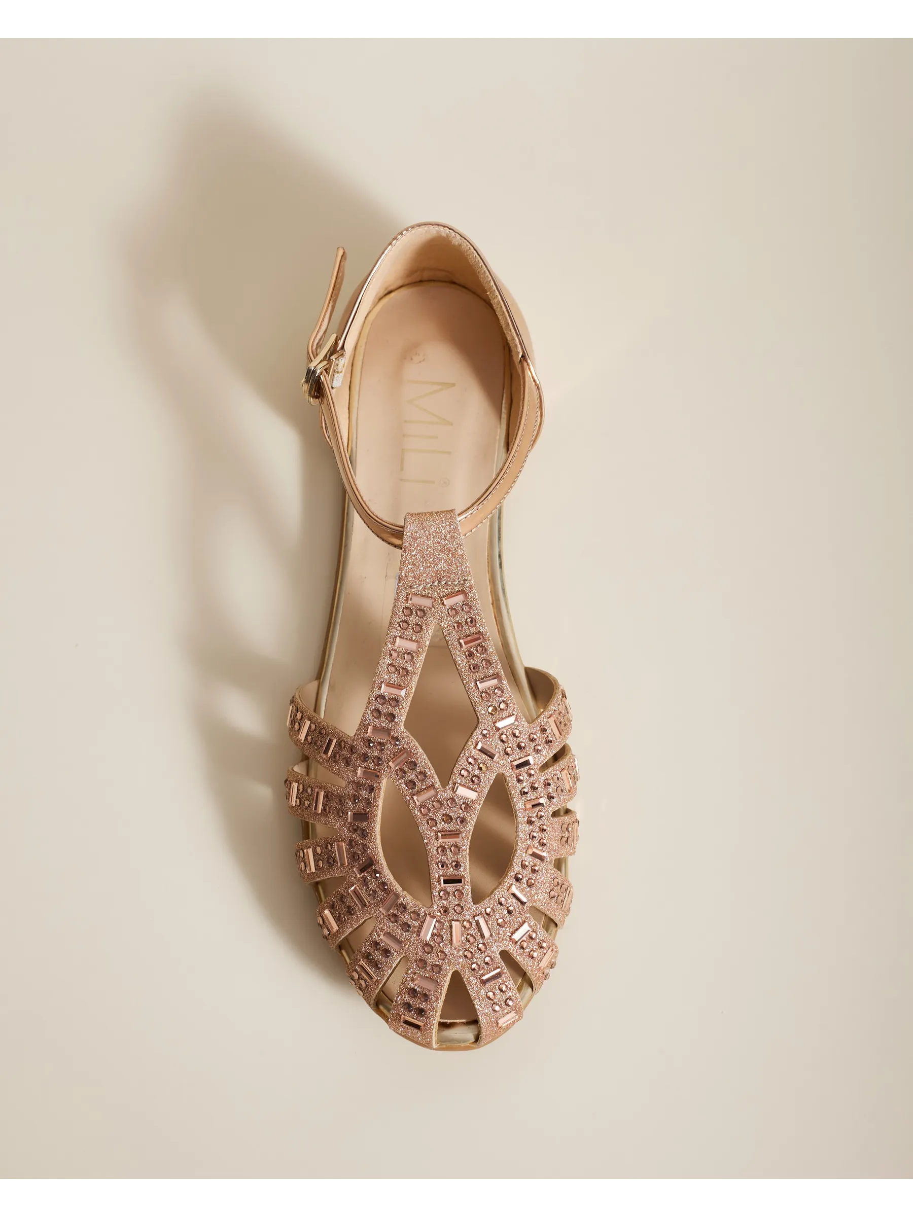 zapatos de fiesta para niña MiLi sandalias beige y dorado con strass (17)