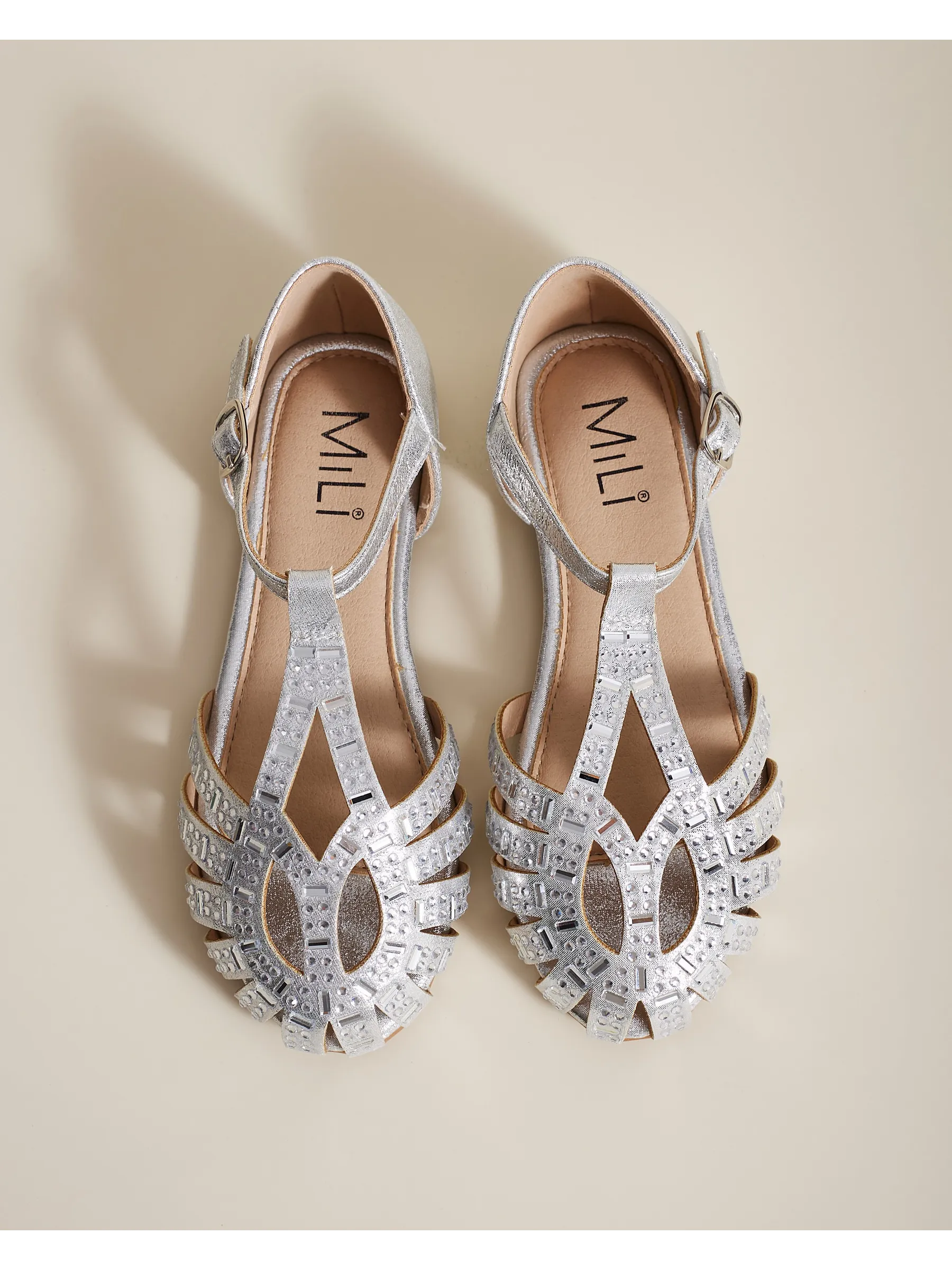 zapatos de fiesta para niña MiLi sandalia plateado con strass (18)