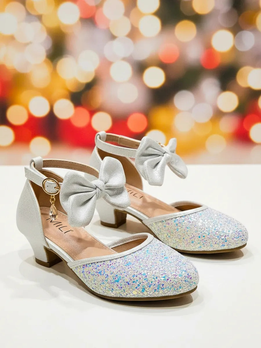 zapatos de fiesta para niña MiLi modelo pump marfil con moños (1)
