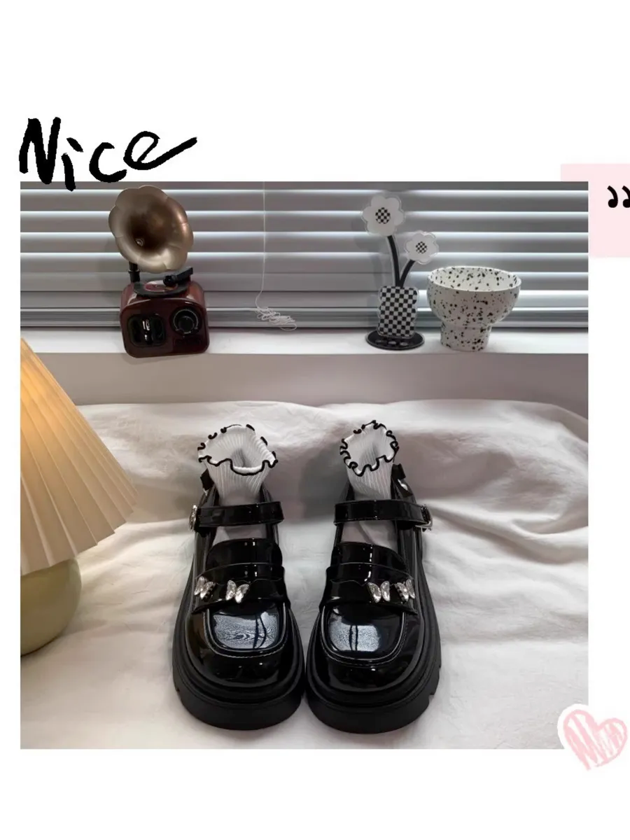 zapatos de fiesta para niña MiLi escolares negros con strass (1)