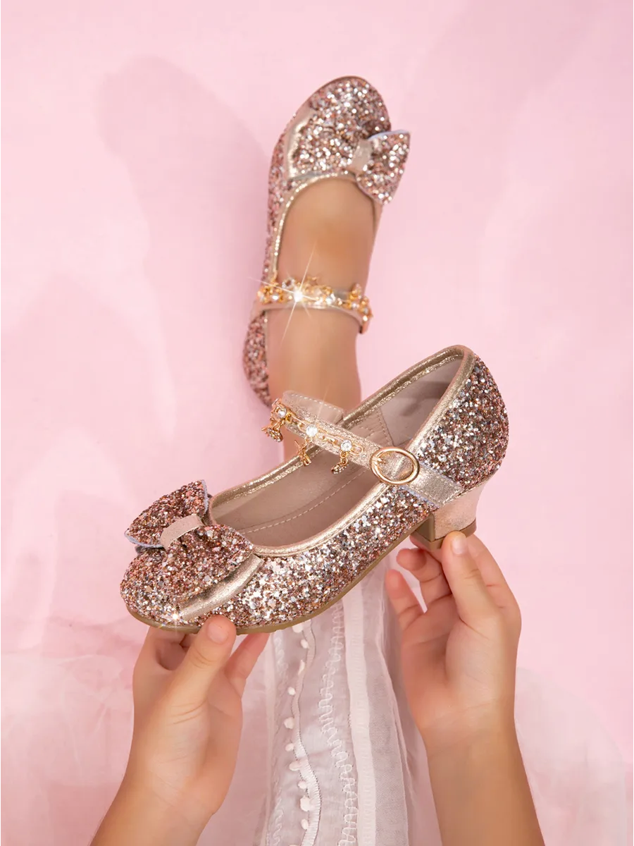 zapatos de fiesta para niña MiLi tipo salón dorado con strass (1)