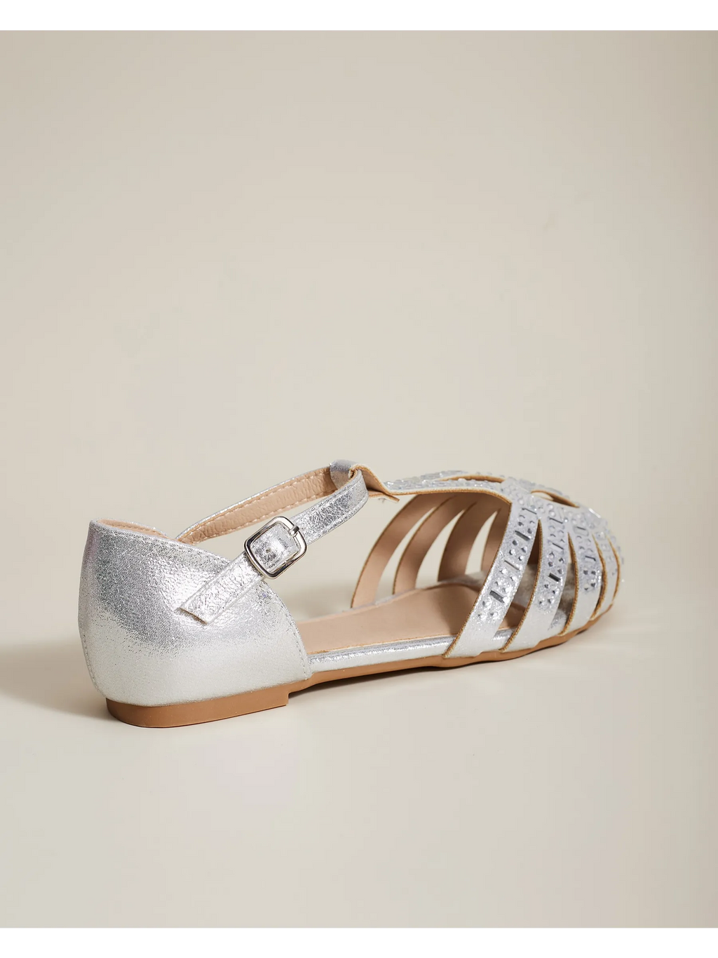zapatos de fiesta para niña MiLi sandalia plateado con strass (20)