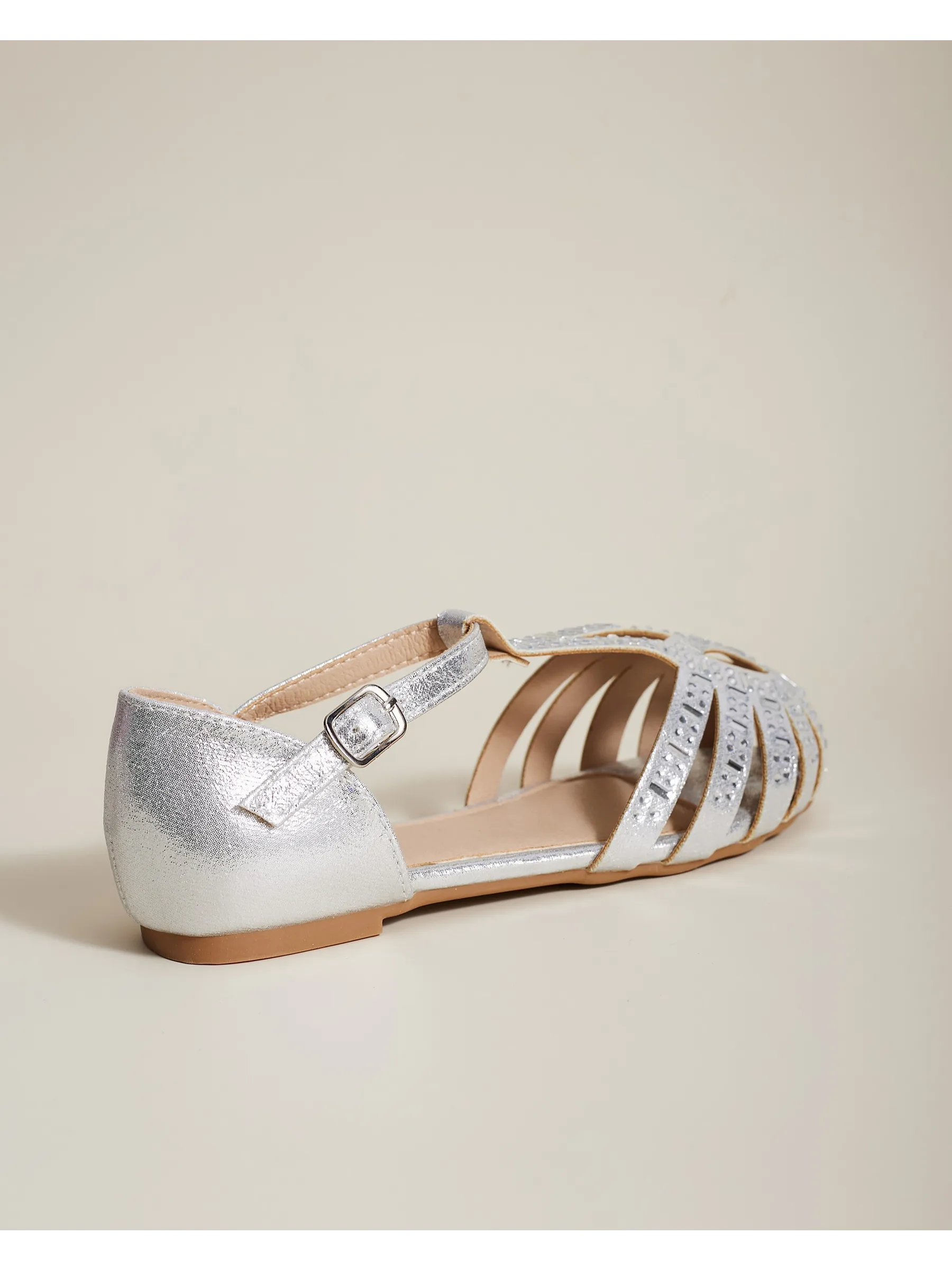 zapatos de fiesta para niña MiLi sandalia plateado con strass (20)