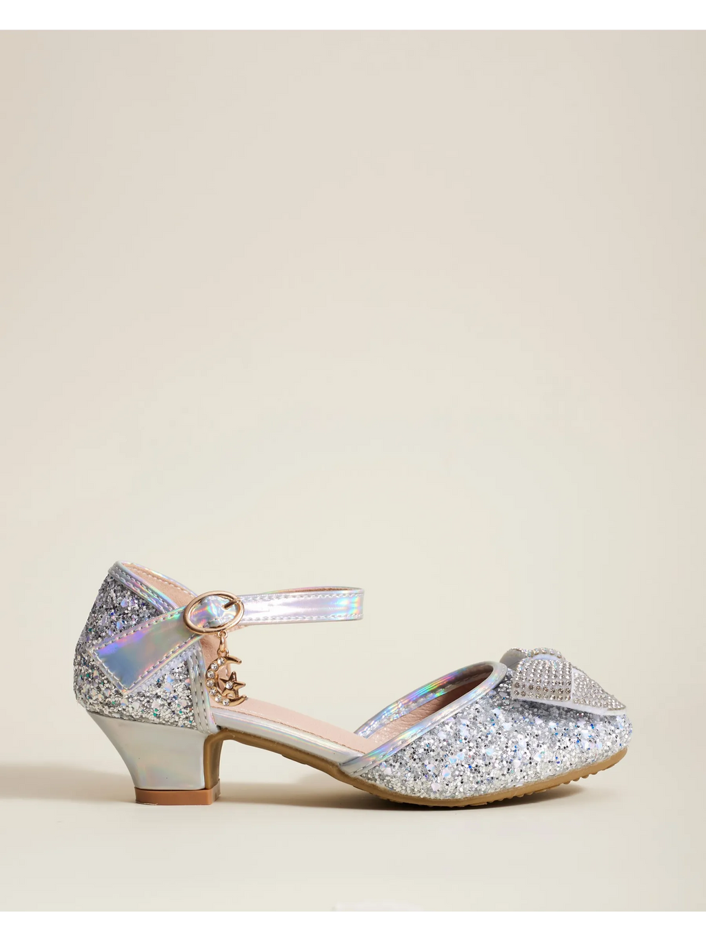 zapatos de fiesta para niña MiLi plateados con tacón y strass (27)