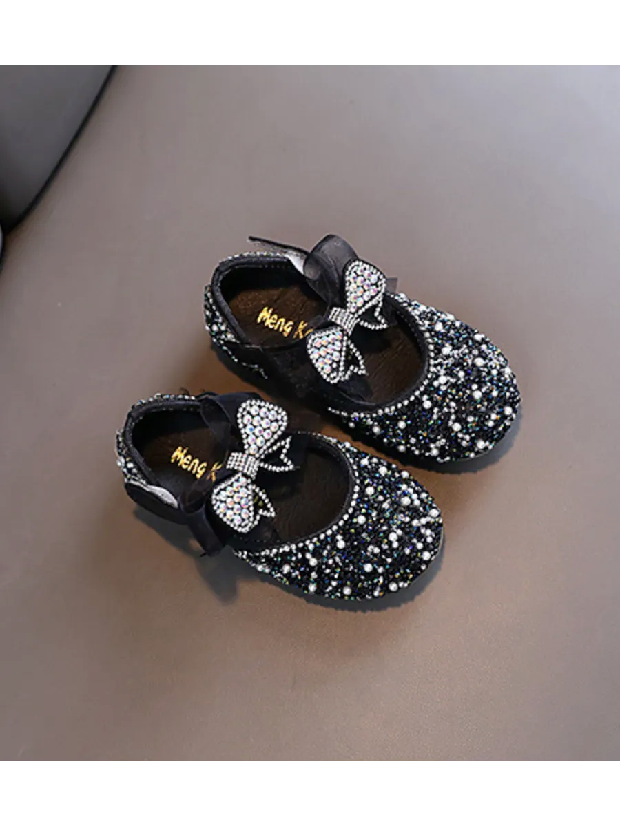 zapatos de fiesta para niña MiLi negros con moño y strass (2)