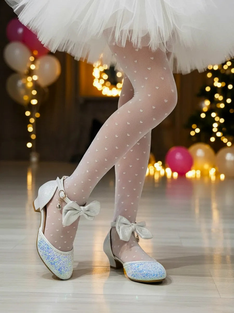 zapatos de fiesta para niña MiLi modelo pump marfil con moños (2)