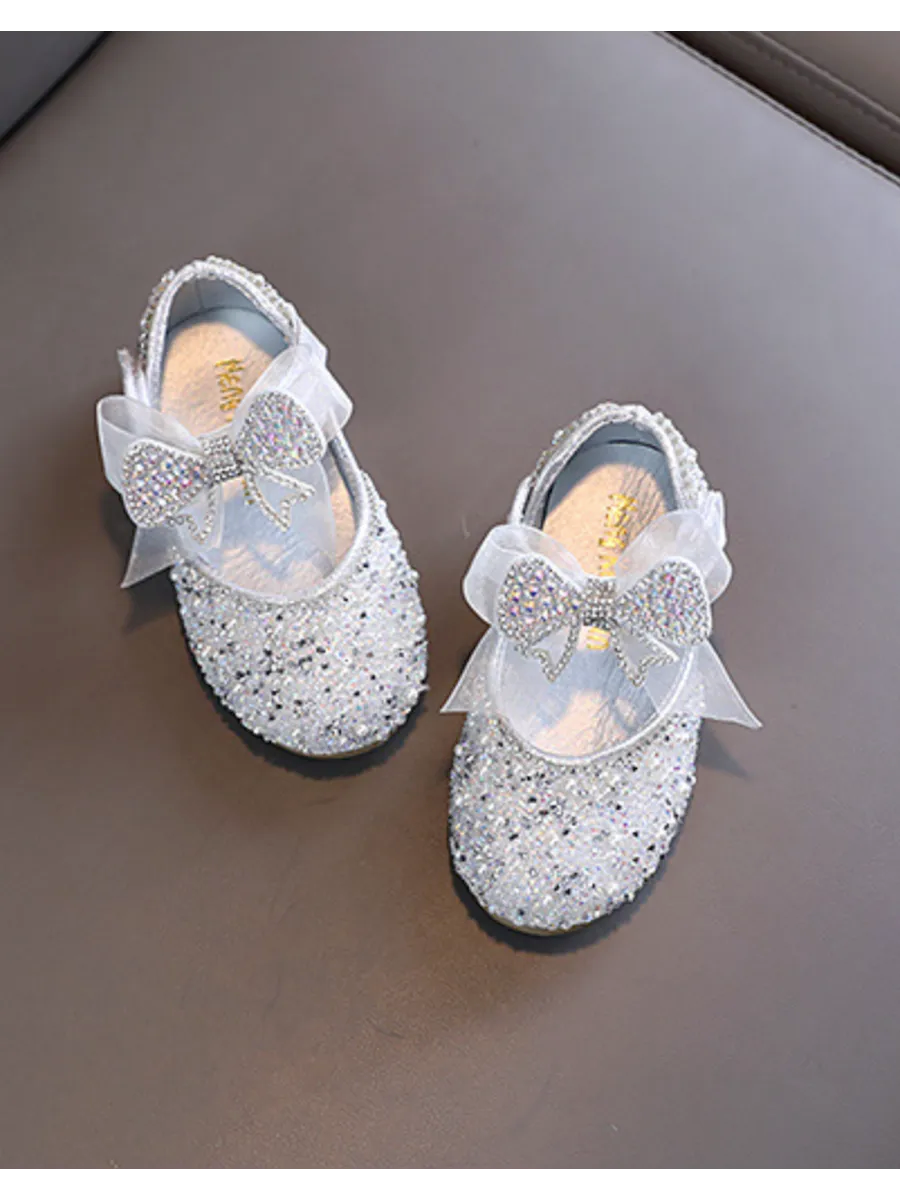zapatos de fiesta para niña MiLi plateados con moño y strass (2)