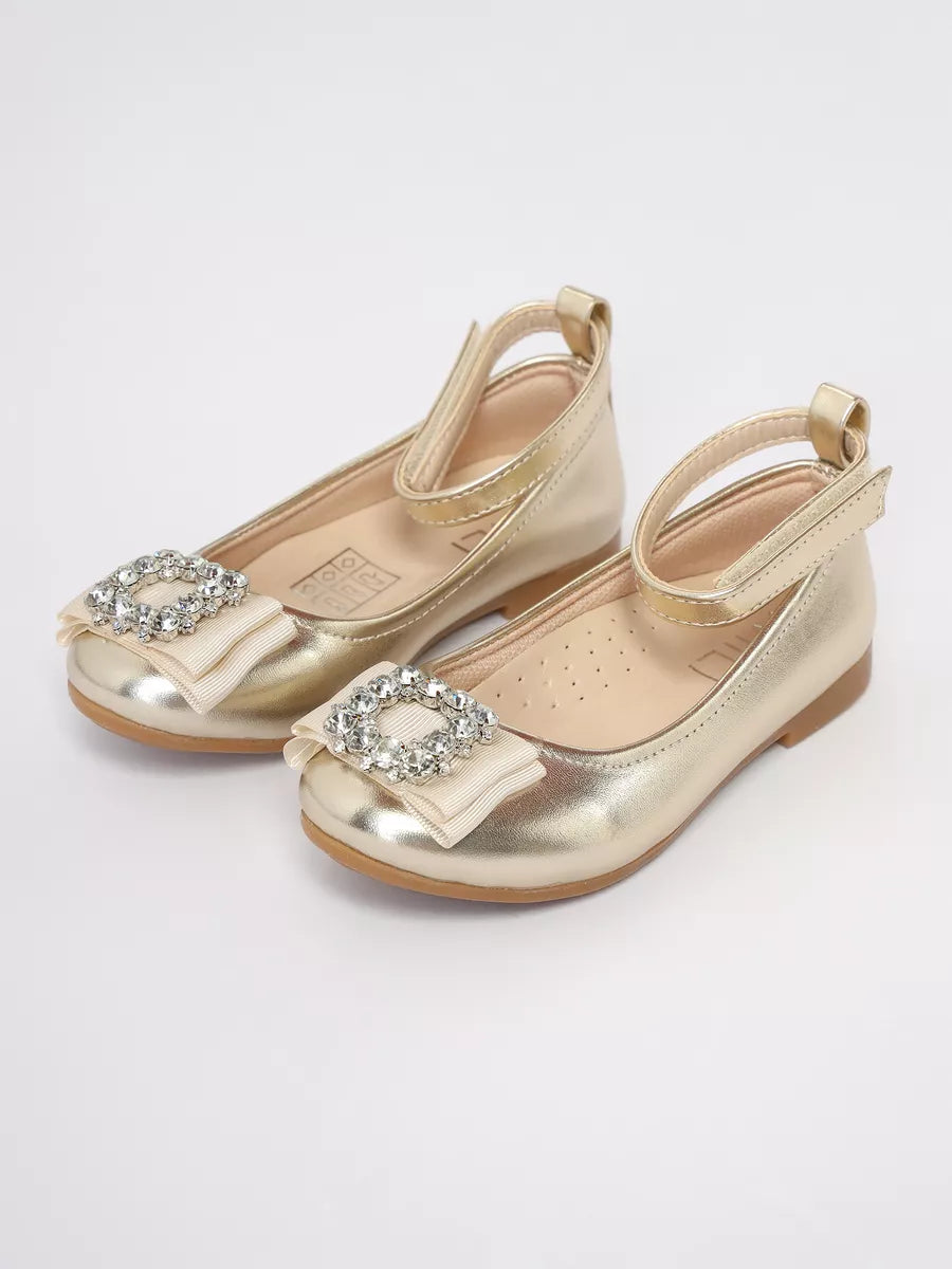 zapatos de fiesta para niña MiLi guillerminas doradas con broche y strass (2)