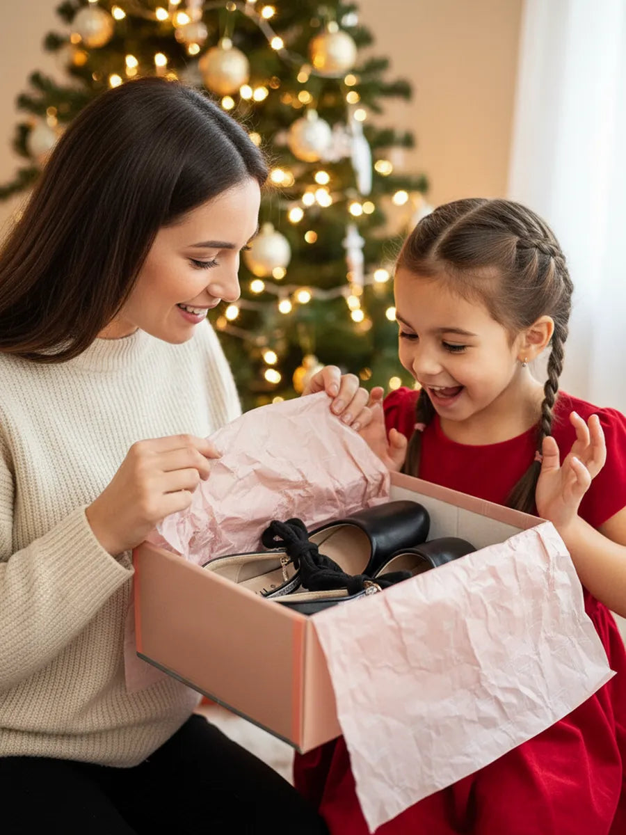 zapatos de fiesta para niña MiLi tipo salón negro con moño (3)