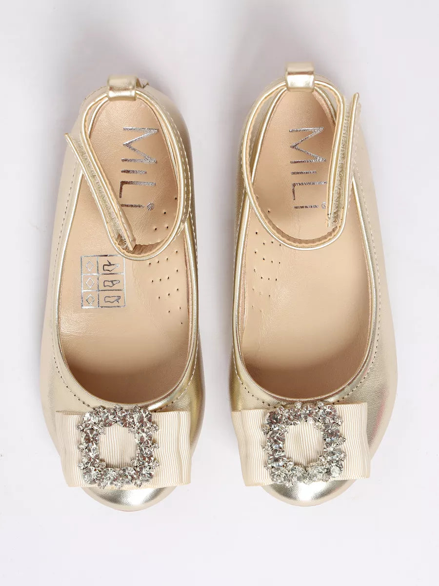 zapatos de fiesta para niña MiLi guillerminas doradas con broche y strass (3)
