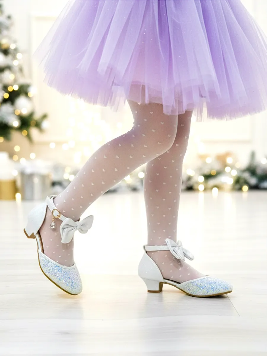zapatos de fiesta para niña MiLi modelo pump marfil con moños (4)