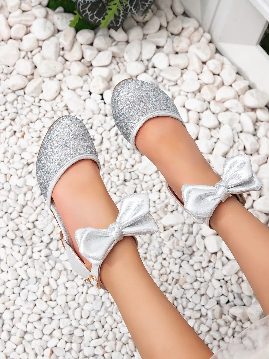 zapatos de fiesta para niña MiLi guillerminas plateadas con moño (4)