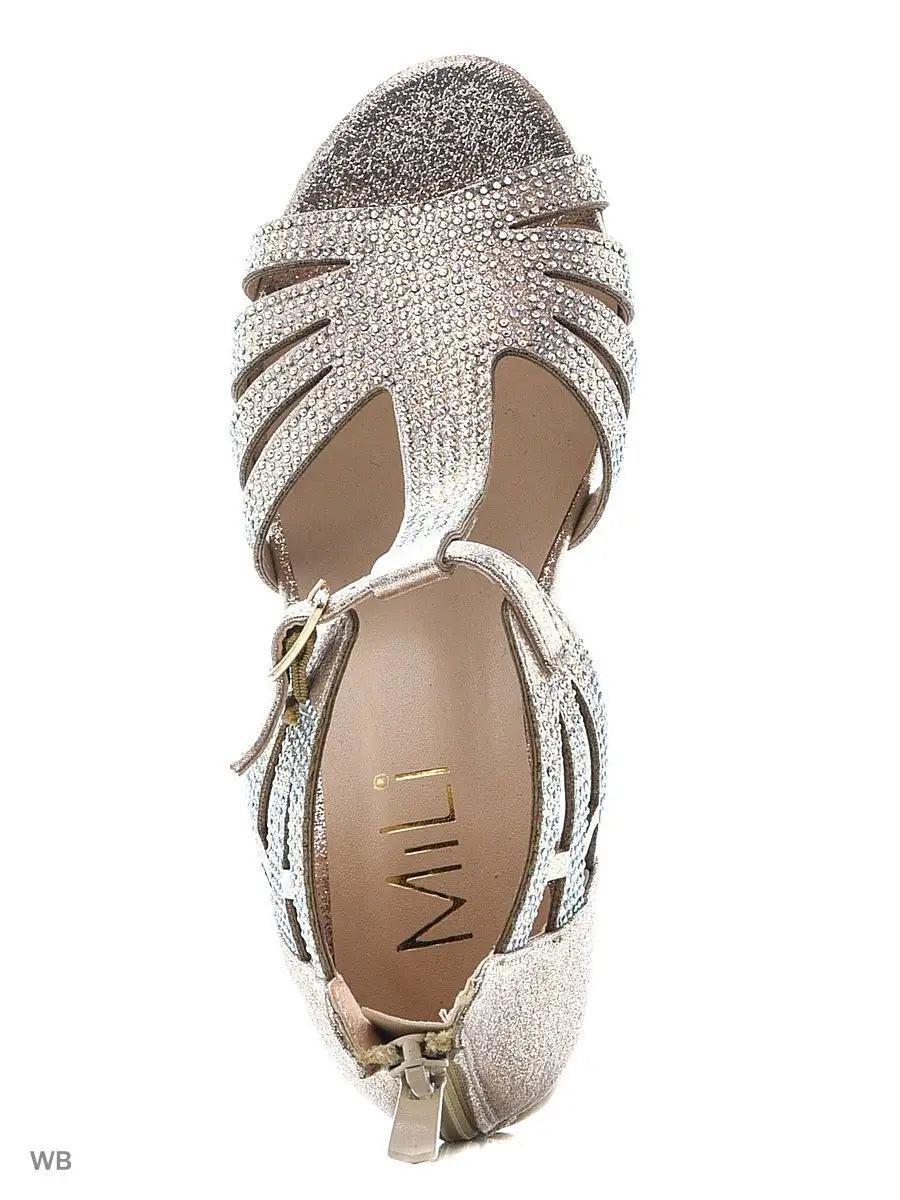 zapatos de fiesta para niña MiLi beige con strass (4)