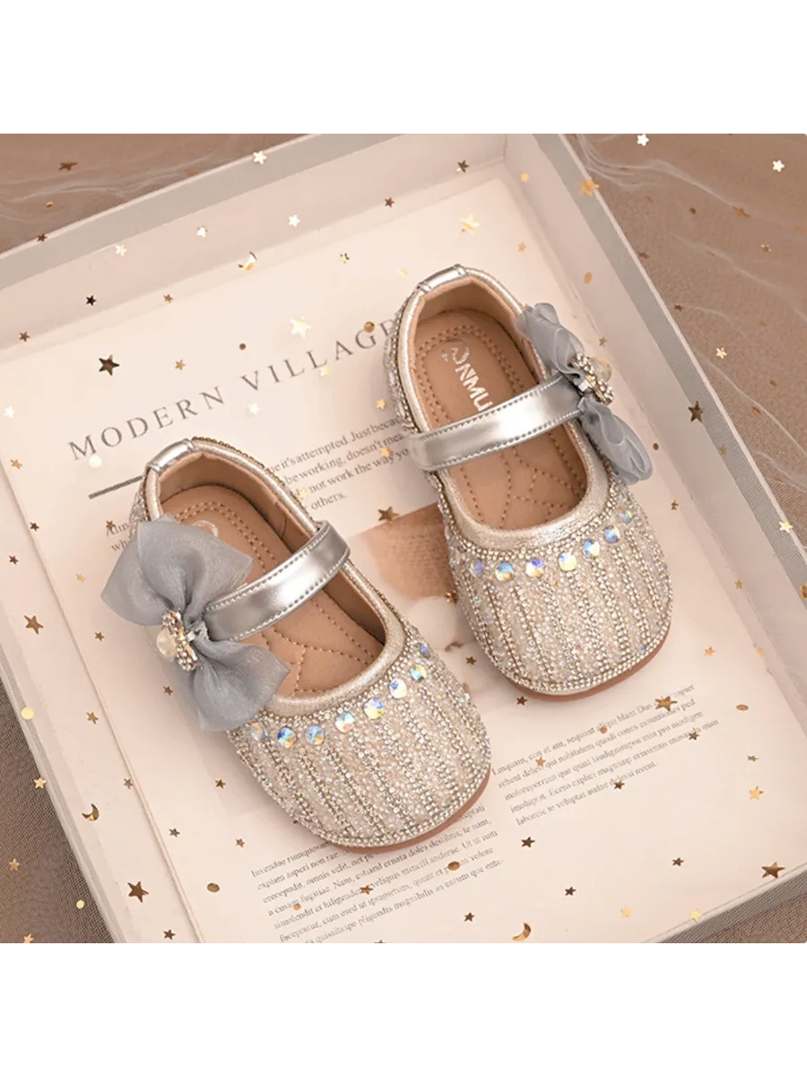 zapatos de fiesta para niña MiLi tipo salón plateado con strass (5)