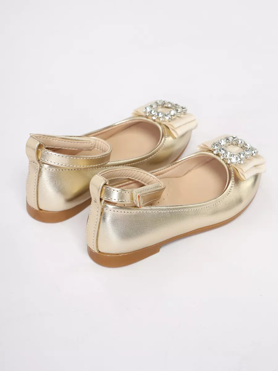 zapatos de fiesta para niña MiLi guillerminas doradas con broche y strass (5)