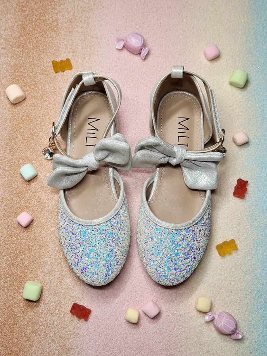 zapatos de fiesta para niña MiLi modelo pump marfil con moños (5)